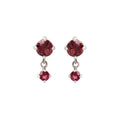 Pink tourmaline drop earrings in 925 sterling silver