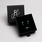 Natural Emerald Drop Earrings in 18K Gold