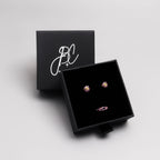 Peridot & Amethyst Floral Stud Earrings in 18K Gold