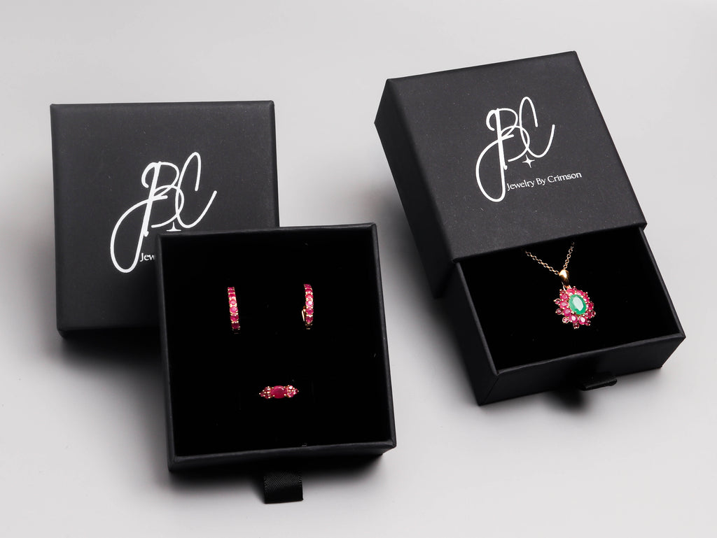 Ruby Huggie Hoop Earrings in 18K Gold
