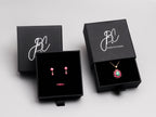 Natural Ruby Drop Earrings in 18K Gold