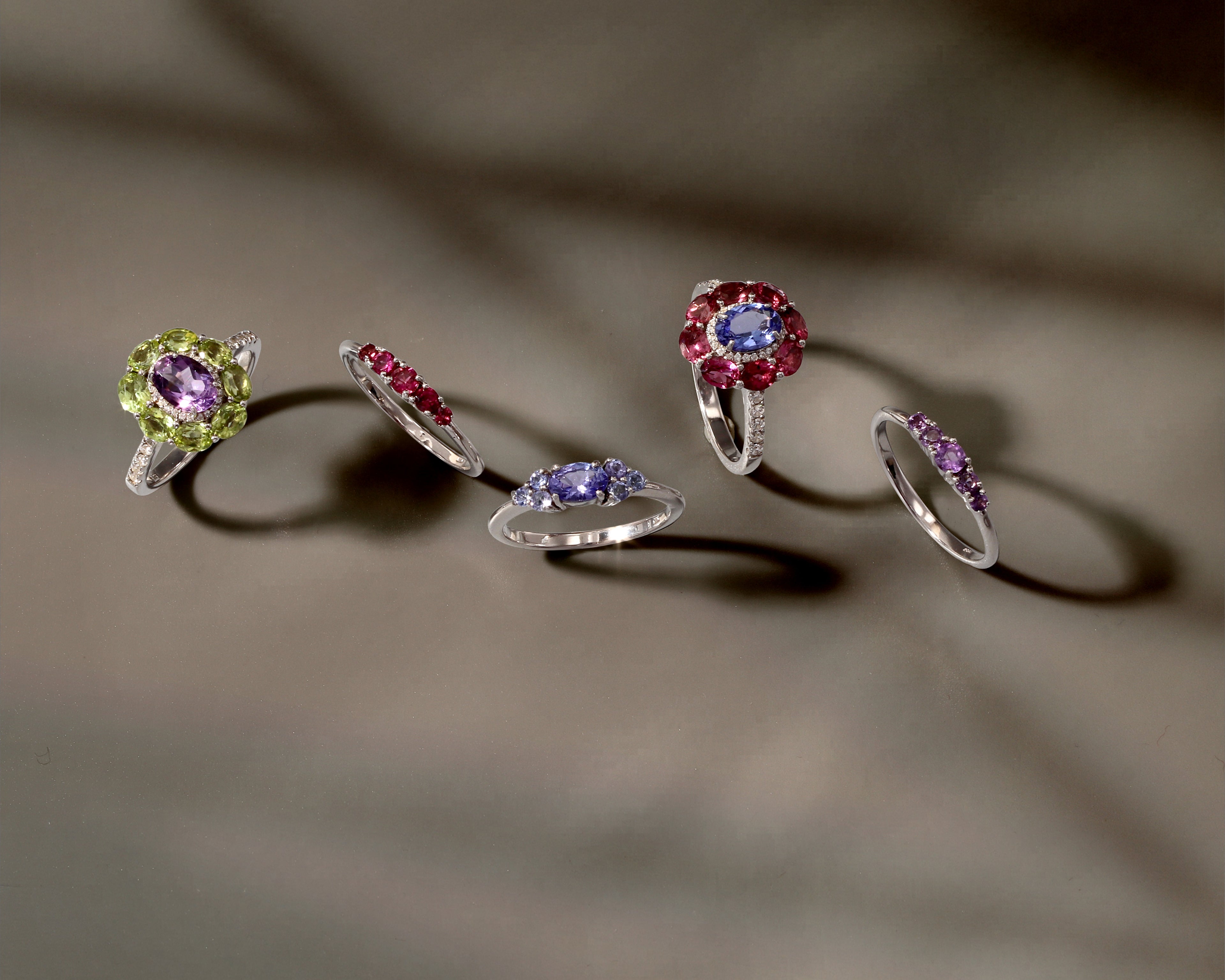 Tanzanite Seven Stone Ring in 925 Sterling Silver