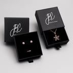 Blue Topaz & Amethyst Flower Stud Earrings in 18K Gold