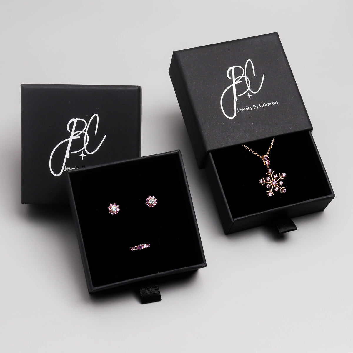 Blue Topaz & Amethyst Flower Stud Earrings in 18K Gold