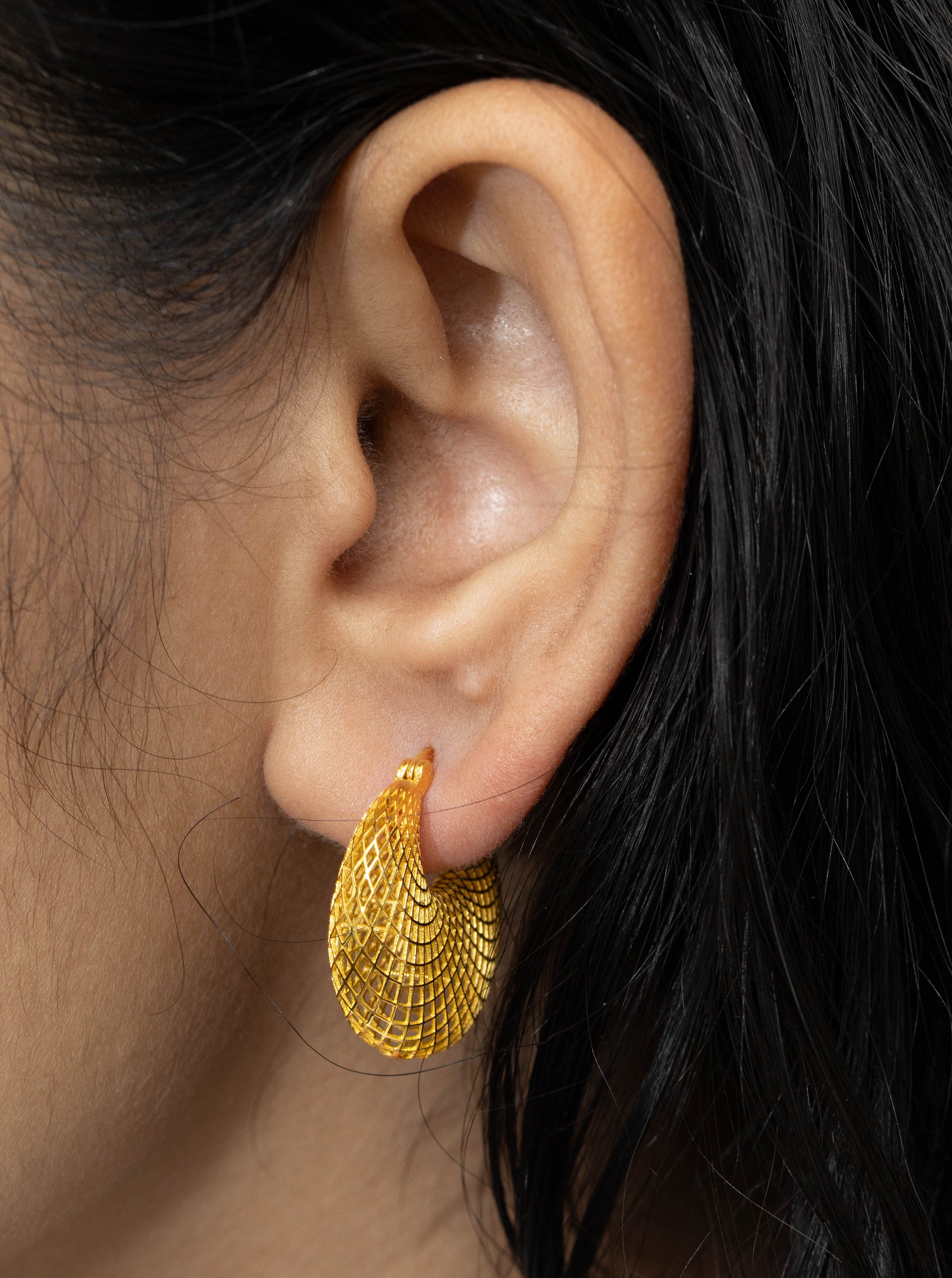 Minimal luxury hoop earrings by Jewelry by Crimson