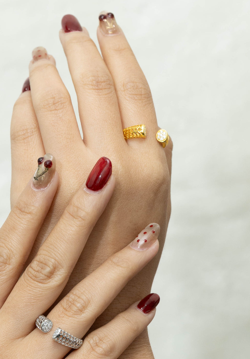 14K gold plated silver ring with CZ detailing