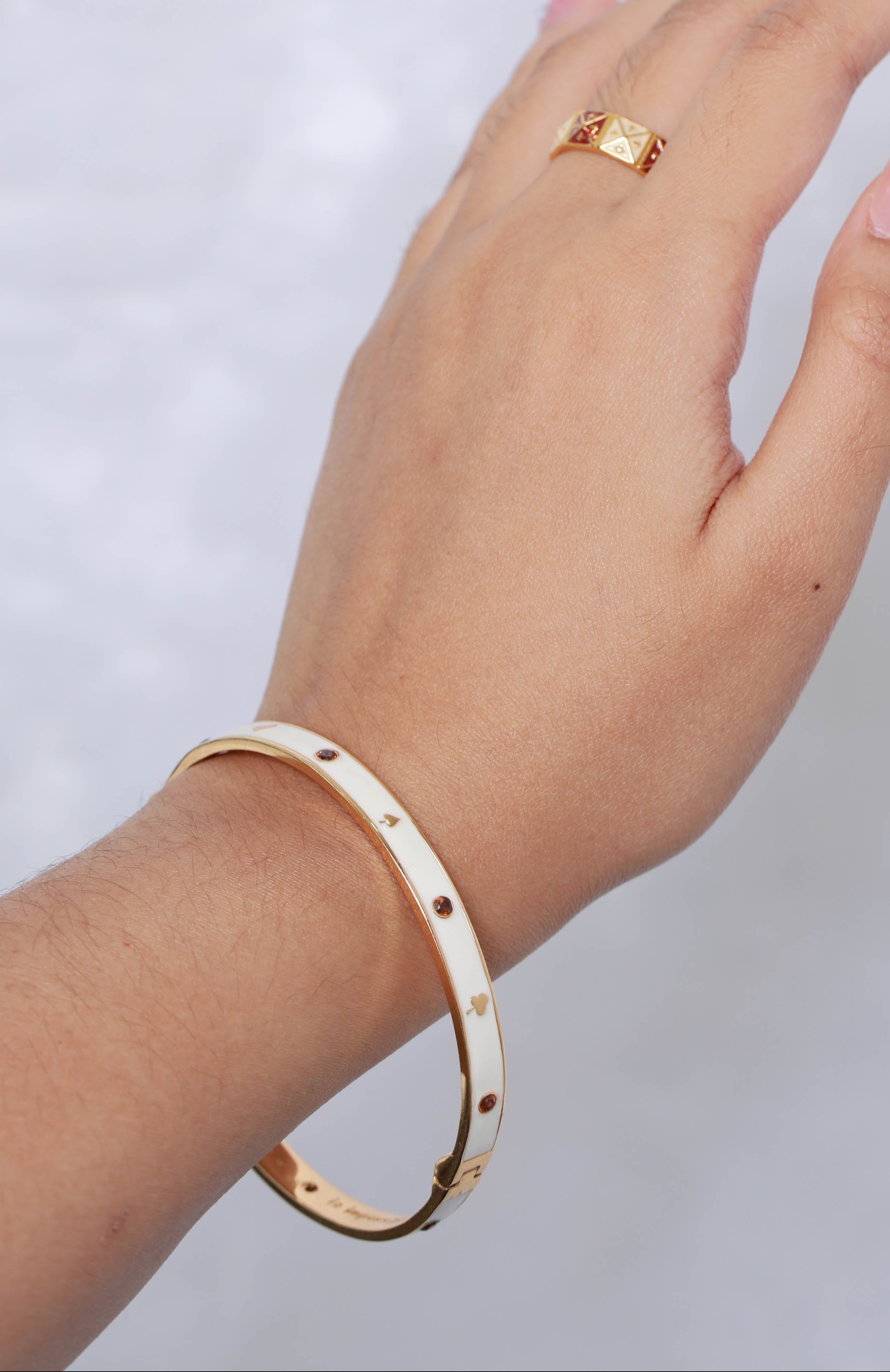Contemporary women’s enamel bracelet in sterling silver