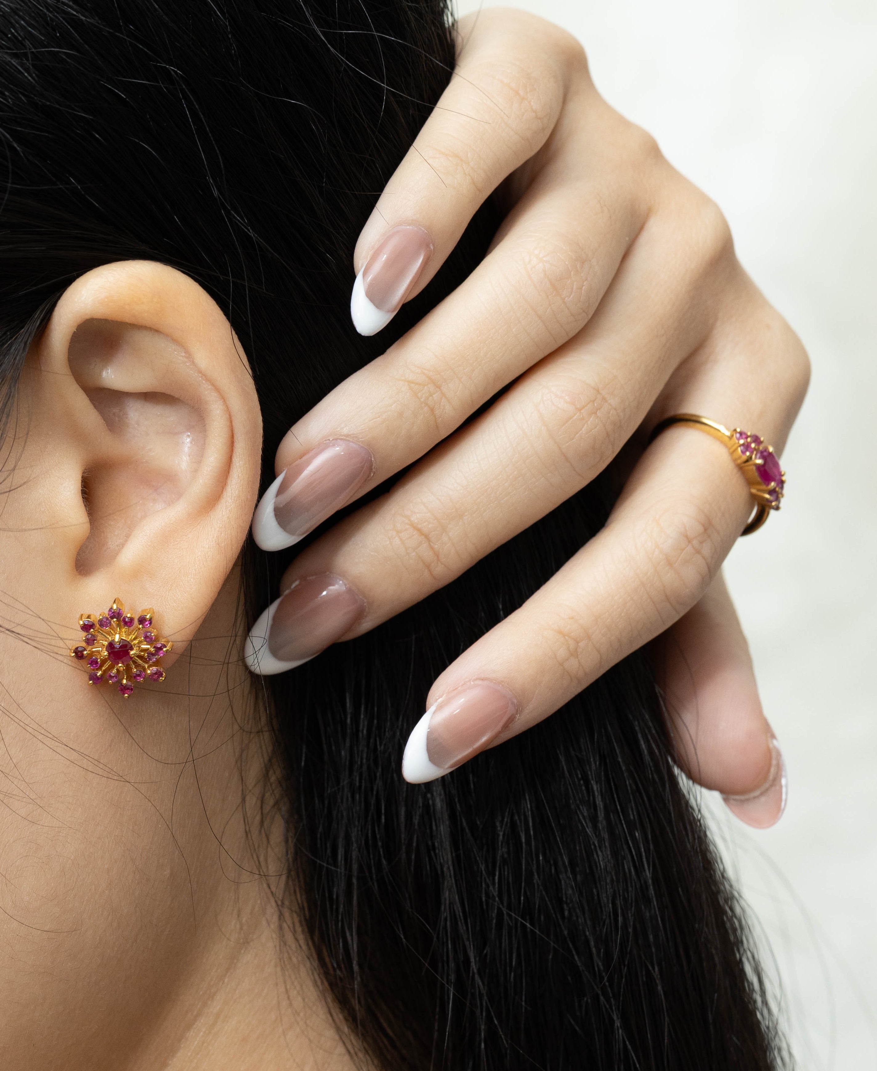 Elegant ruby gemstone earrings for women