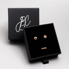 Rainbow Sapphire Floral Stud Earrings in 18K Gold