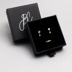 Peridot Two Stone Drop Earrings in 925 Sterling Silver