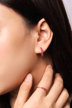 Ruby ring in gold 18K plated 925 sterling silver