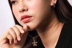 Natural tanzanite gemstone drop earrings handcrafted in Bangkok