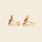 Natural amethyst snowflake earrings handcrafted in Bangkok