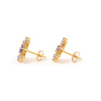 December birthstone tanzanite snowflake stud earrings