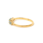 December birthstone blue topaz stacking ring in 18K gold