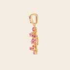 Ruby Snowflake Pendant Necklace Charm in 18K Gold