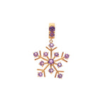 Amethyst snowflake pendant in 18K gold plated sterling silver by Jewelry By Crimson