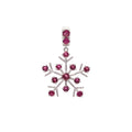 Pink tourmaline snowflake pendant in 925 sterling silver by Jewelry By Crimson