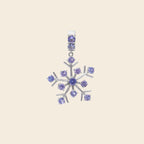 December birthstone tanzanite snowflake pendant