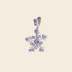 Tanzanite Snowflake Pendant in 925 Sterling Silver
