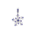Tanzanite snowflake pendant in 925 sterling silver by Jewelry By Crimson