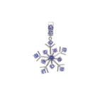 Tanzanite snowflake pendant in 925 sterling silver by Jewelry By Crimson
