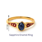 Handcrafted sapphire gemstone ring made in Thailand