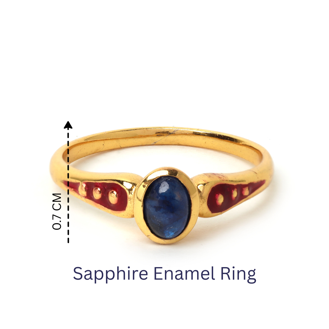 Handcrafted sapphire gemstone ring made in Thailand