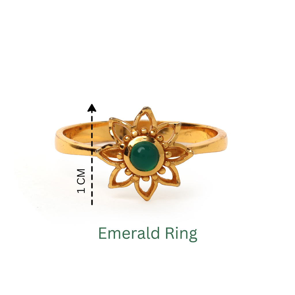Handcrafted green onyx ring made in Thailand