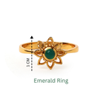 Handcrafted green onyx ring made in Thailand