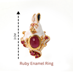 Whimsical ruby animal ring for women