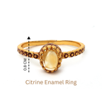 Elegant yellow gemstone ring in sterling silver