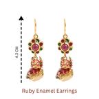 Gold plated sterling silver dragon earrings for women