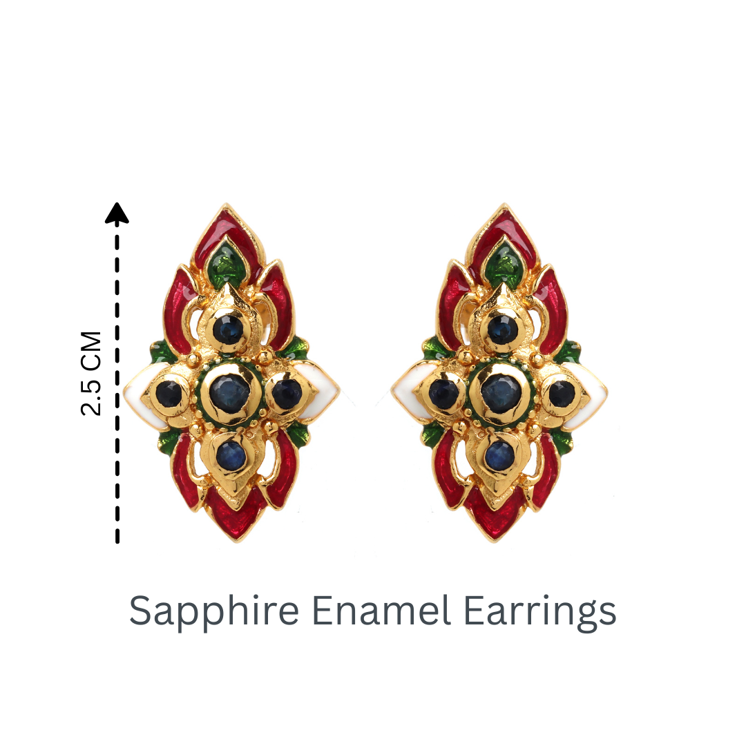 Luxury sapphire gemstone earrings for women