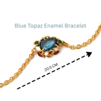 Luxury blue topaz chain bracelet for women