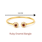 Floral inspired ruby gemstone bracelet for women