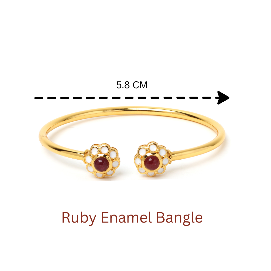 Floral inspired ruby gemstone bracelet for women