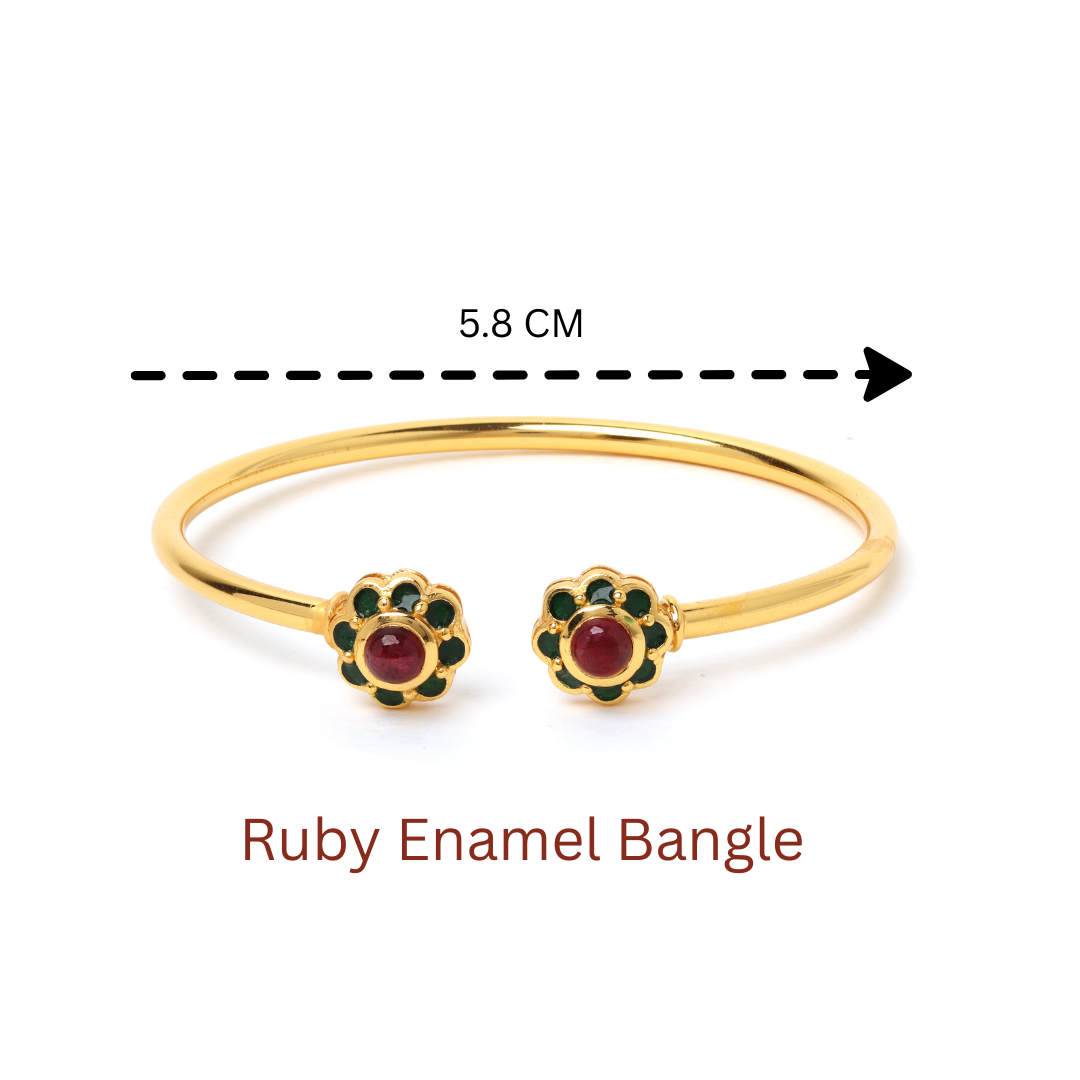 Floral inspired ruby bracelet for women in sterling silver
