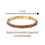Gold plated sterling silver bracelet with colorful gemstones