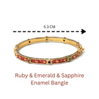 Gold plated sterling silver bracelet with colorful gemstone settings