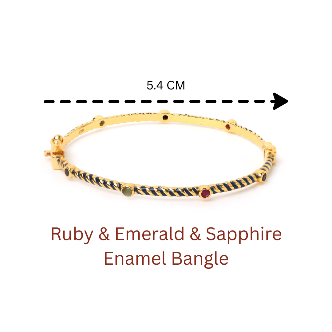 Gold plated sterling silver bracelet with natural gemstones