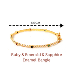 Gold plated sterling silver bracelet with natural gemstones