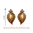 Gold plated sterling silver earrings featuring natural quartz