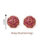 Elegant ruby dome earrings for women