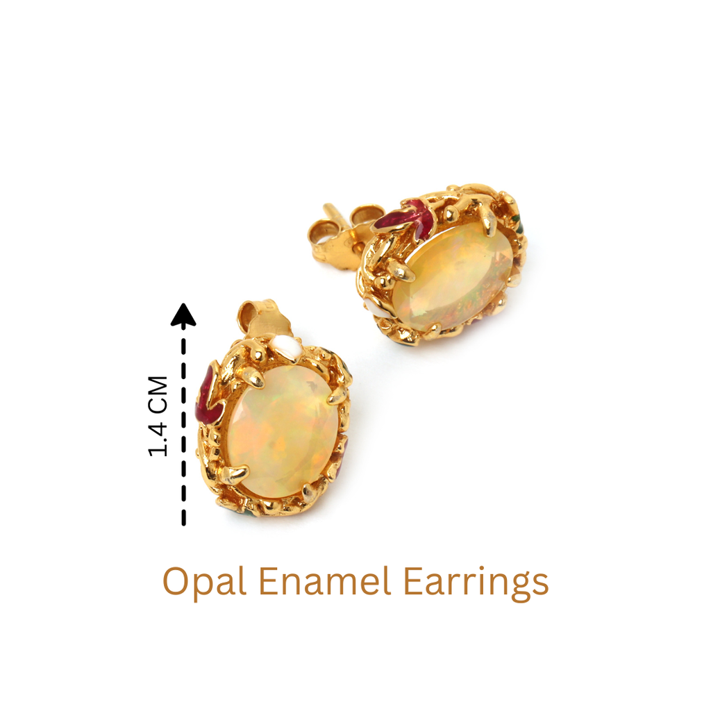 Elegant white opal earrings with artisan craftsmanship