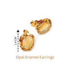Elegant white opal earrings with artisan craftsmanship