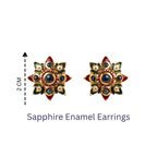 Gold plated sterling silver earrings featuring natural sapphires
