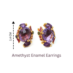 Gold plated sterling silver earrings featuring natural amethyst
