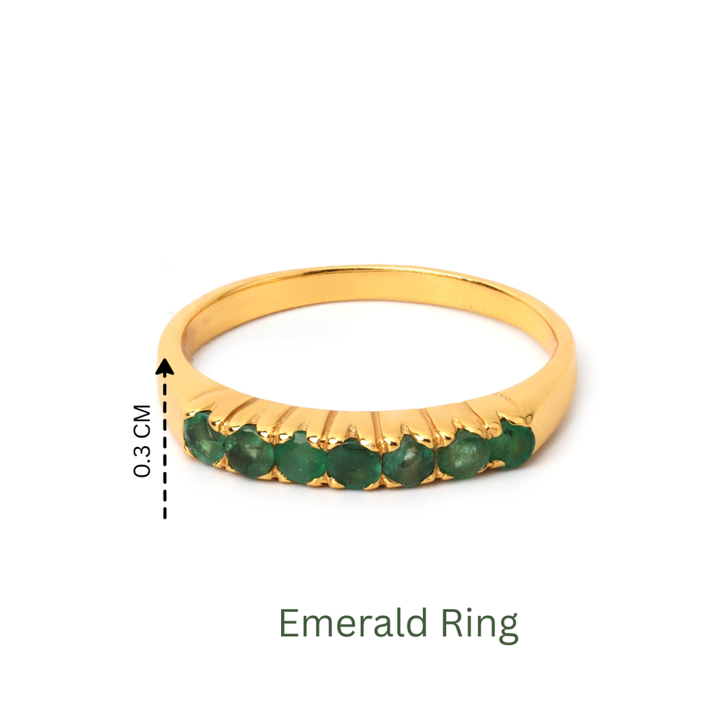Anel de Ouro 18k com Esmeraldas
