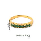 Anel de Ouro 18k com Esmeraldas